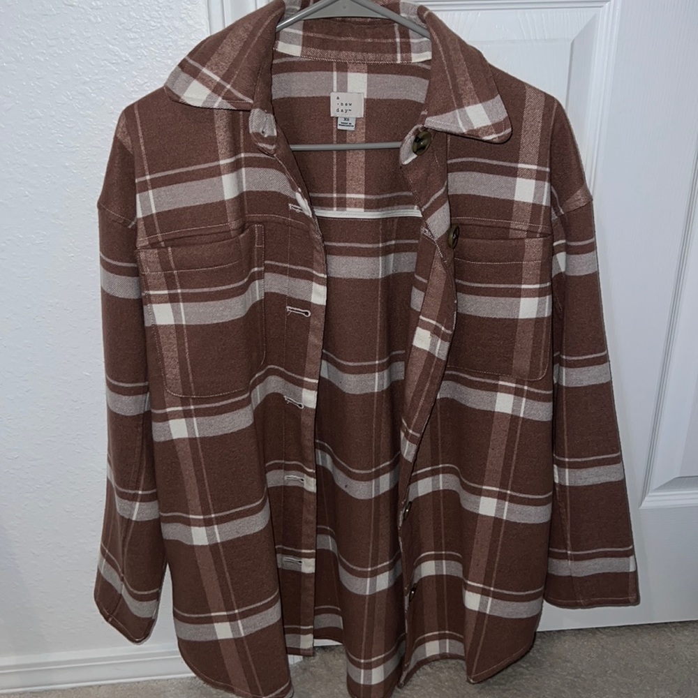 Rosy Pink Plaid Pea Coat